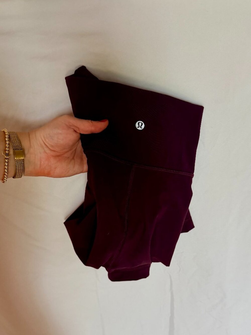 Lululemon Burgundy High Rise Leggings Size 10 Waist Full Length